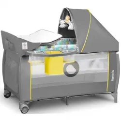 Lionelo Sven Plus 2 In 1 Travel Bed Playpen Yellow