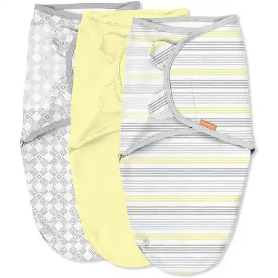 Summer Infant Original Swaddle 3-Pk - Yellow Stripe (Sm)