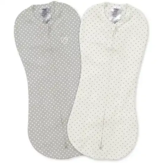 Summer Infant Swaddle Pod 2 Pk Grey/White Dot