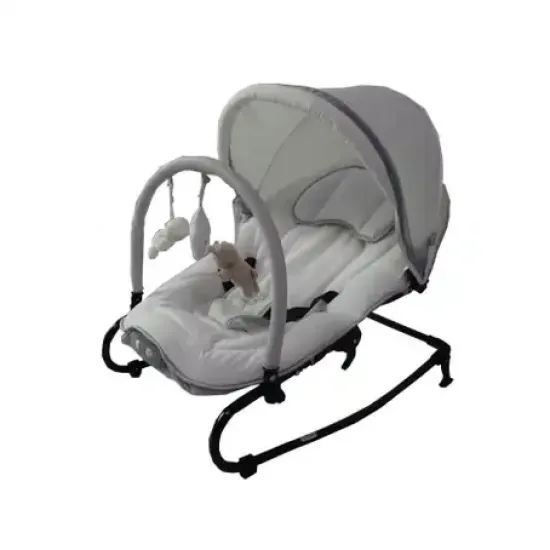 Elphybaby Baby Rocking Chair ,Vibrator And Music Light Gray