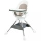 360° full swivel manual rotating baby dining chair with modern transparent design