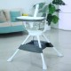 360° full swivel manual rotating baby dining chair with modern transparent design