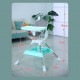 360° full swivel manual rotating baby dining chair with modern transparent design