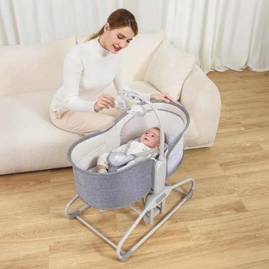 Mastella Adjustable Backrest Baby Swing with Bluetooth