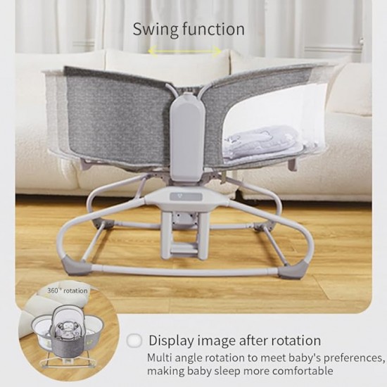 Mastella Adjustable Backrest Baby Swing with Bluetooth