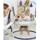 Baby bouncer with 360-degree rotatable padded seat