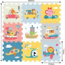 Sunta Transportation And Animals Puzzle Mat / 9pcs